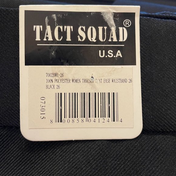 Tact Squad Polyester 4-Pocket Uniform/ dress pants- Black Women size 26 - Picture 8 of 10